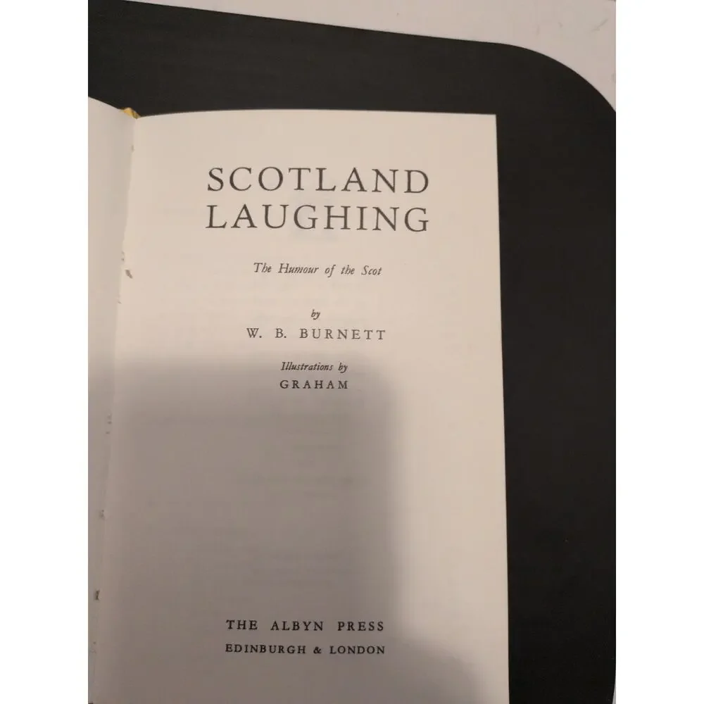 Scotland Laughing W. B. Burnett 8th Edition 1974 Vintage Scottish Humor Book
